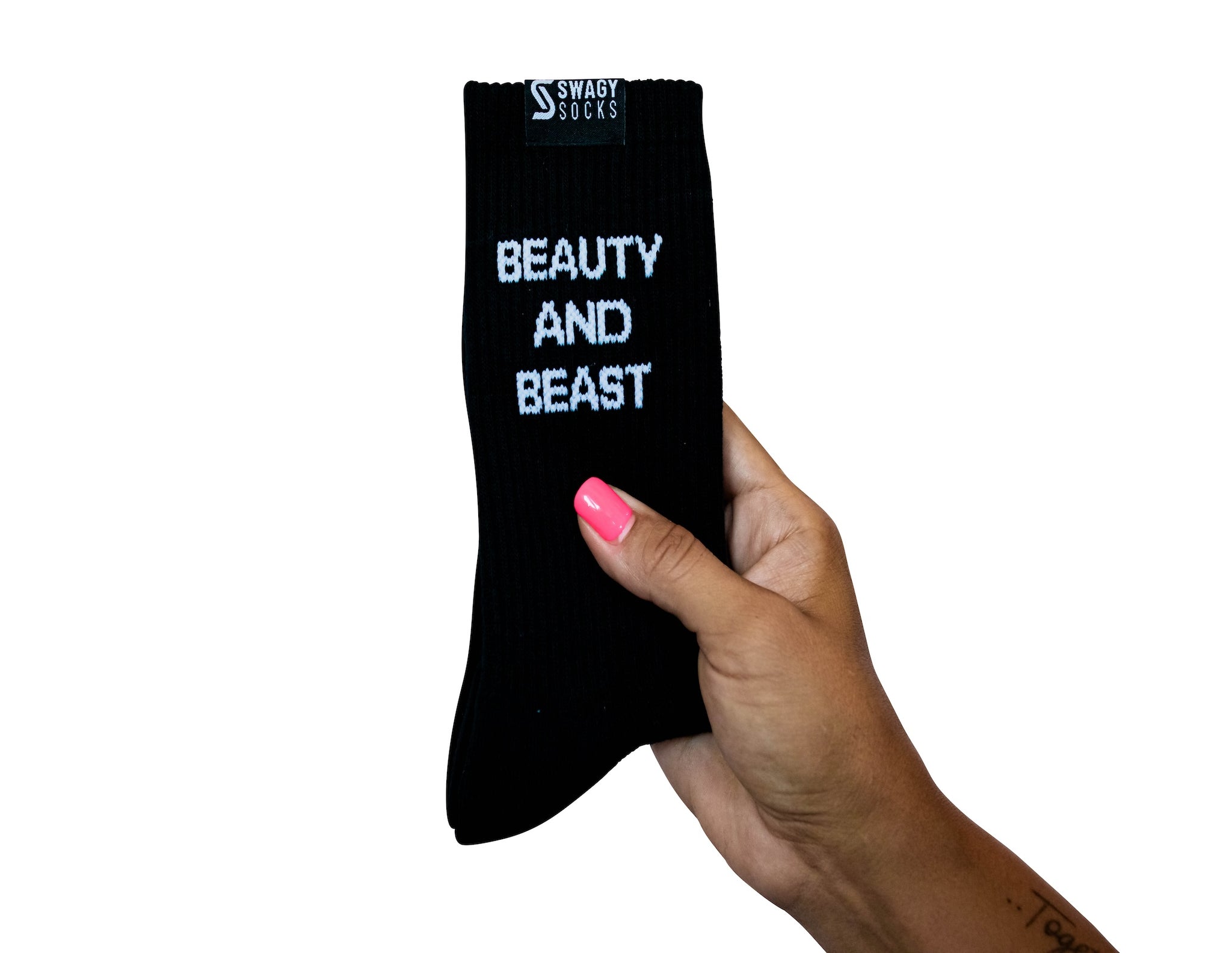 Beauty and Beast - Crew Workout Socks