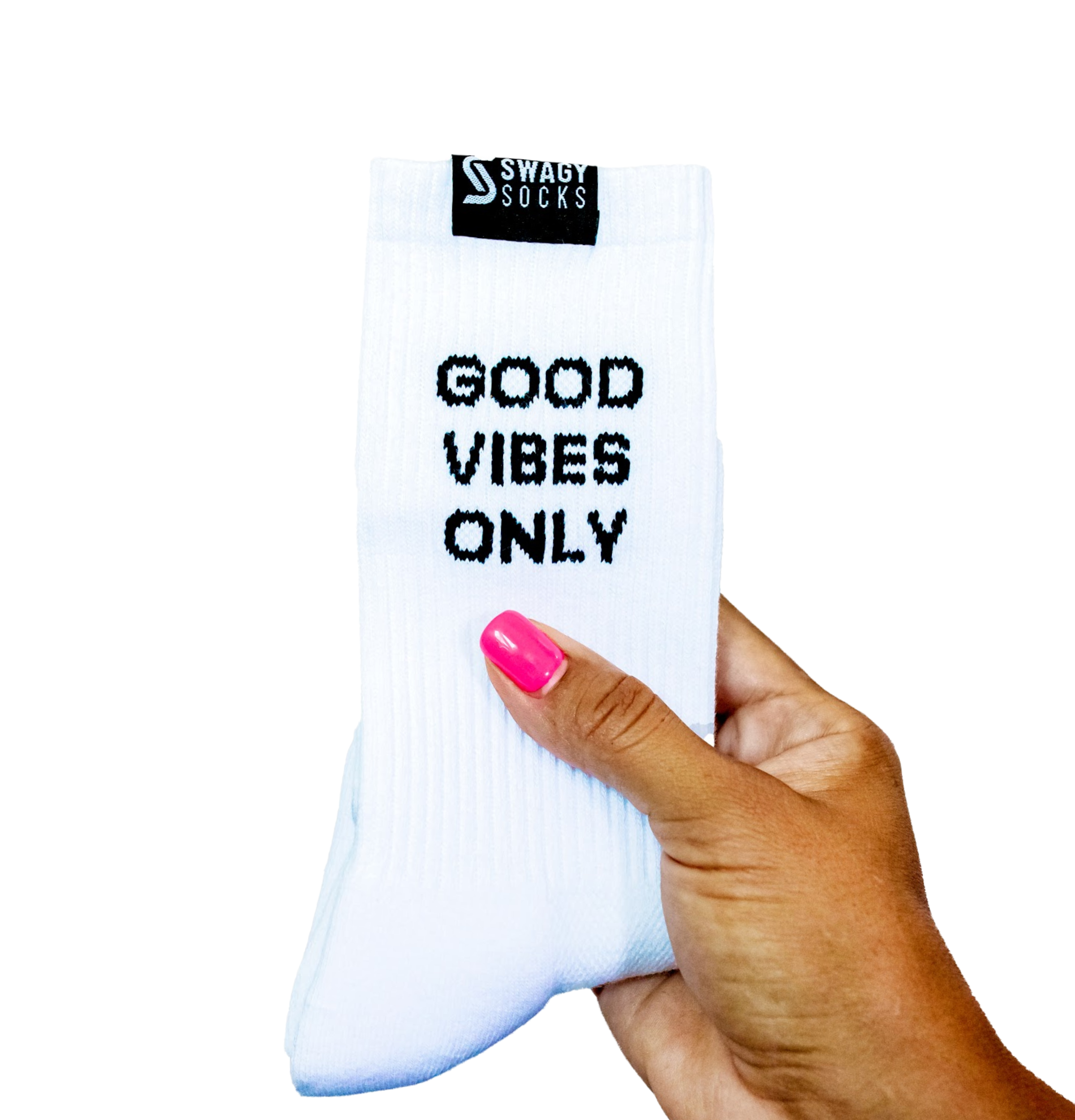 Good Vibes Only - Crew Workout Socks – Swagy Socks