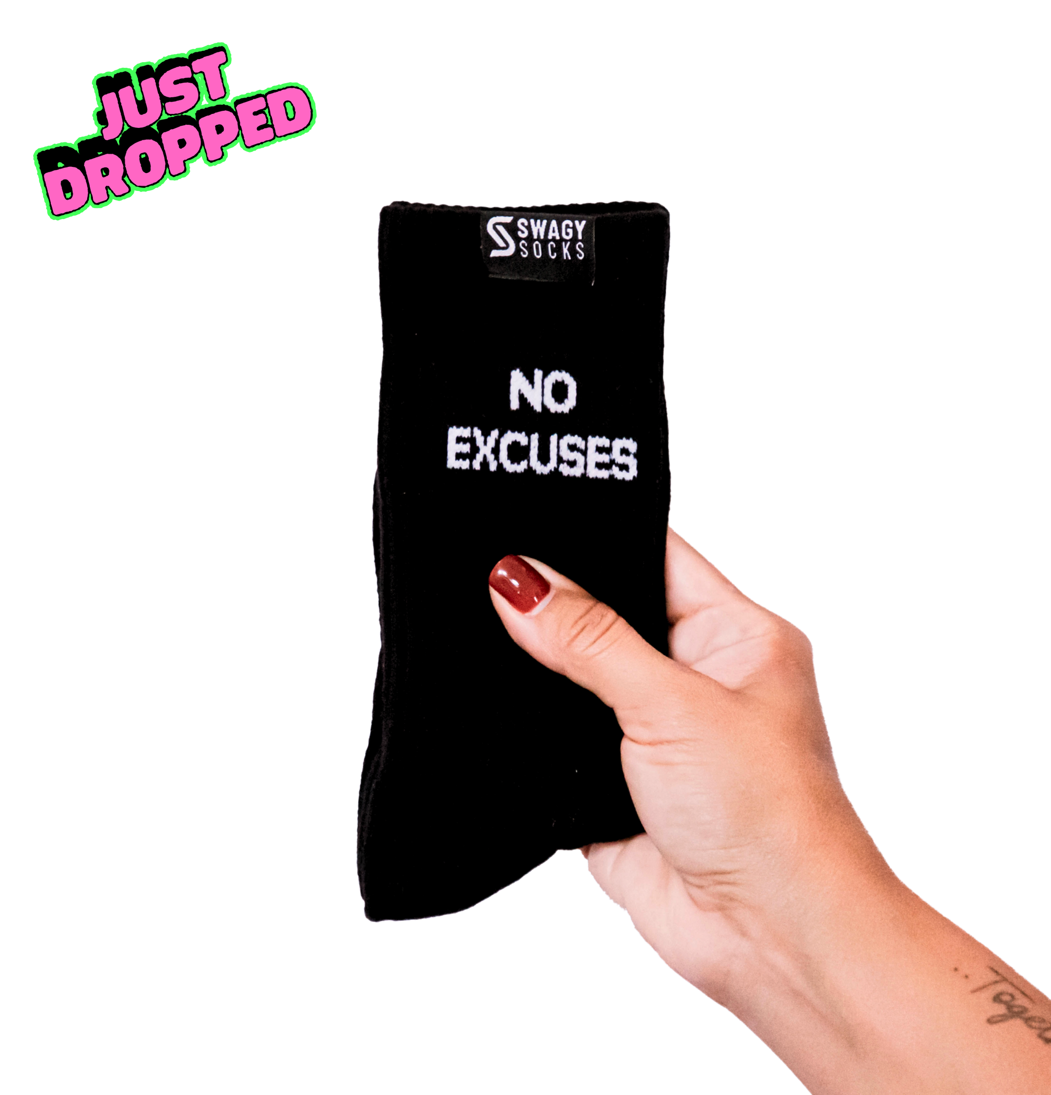 No Excuses - Crew Workout Socks