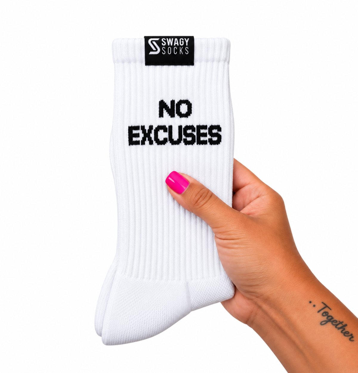 No Excuses - Crew Workout Socks