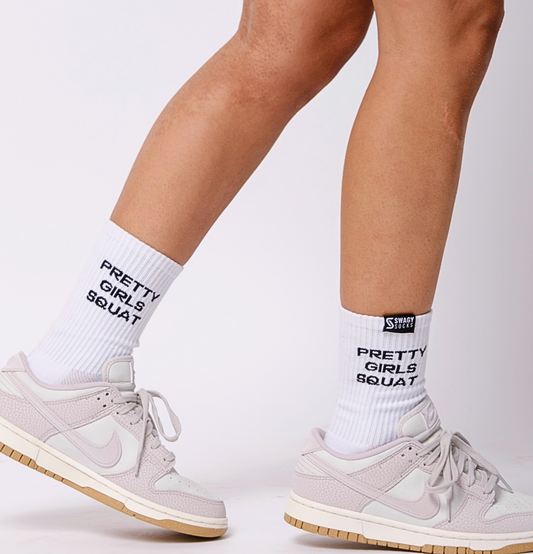 Pretty Girls Squat - Women's Crew Workout Socks