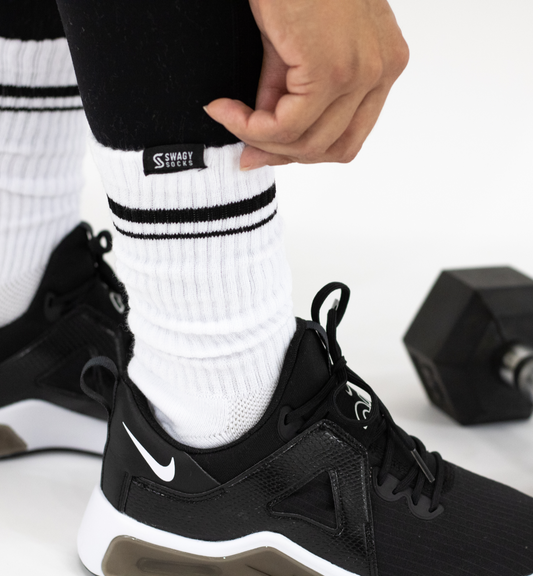 3PK - Double Stripe Crew Workout Socks