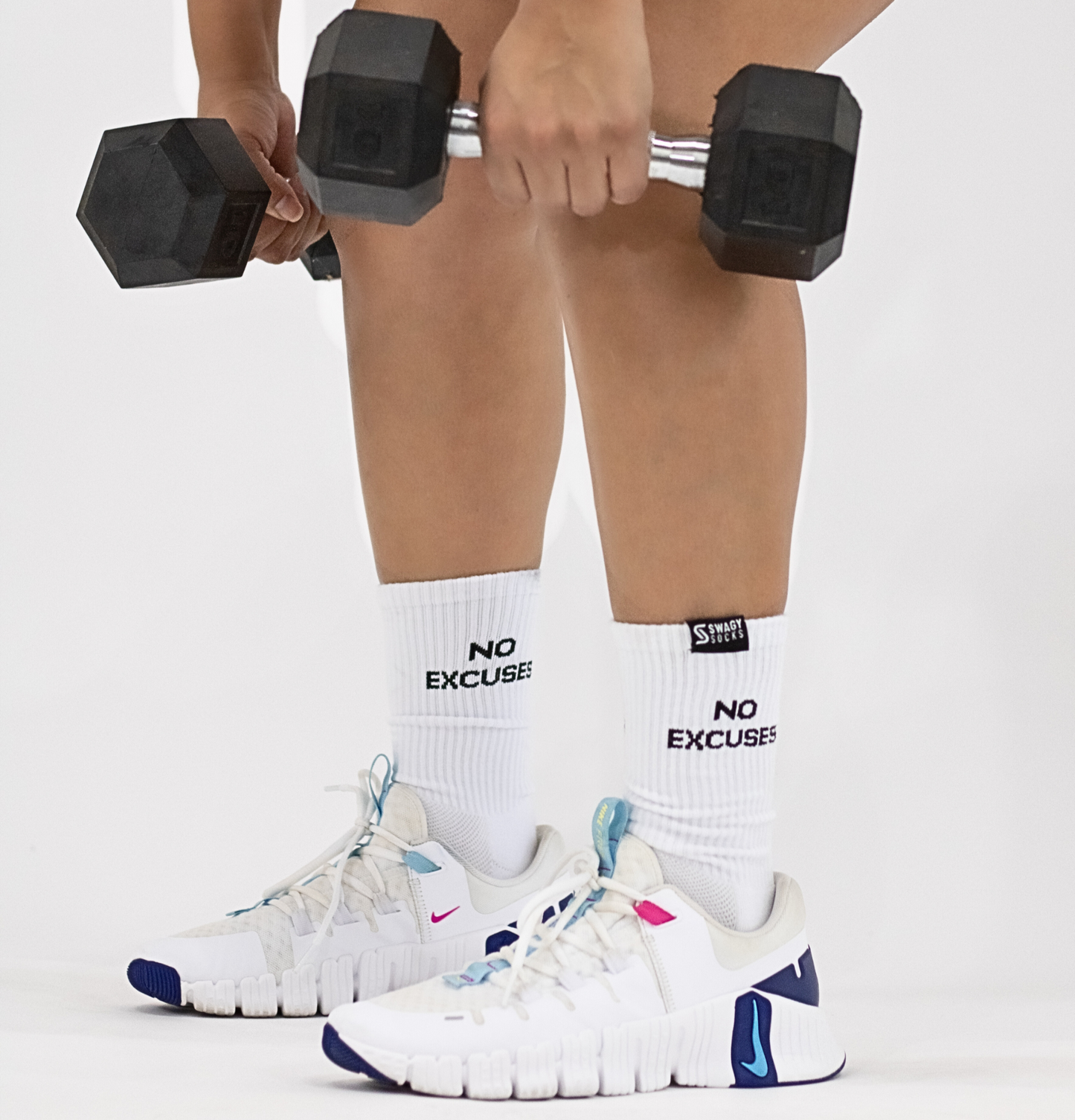 No Excuses - Crew Workout Socks